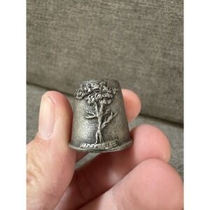 Lone Cypress‎ Pewter Thimble Monterey California Vintage Souvenir